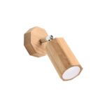 Zyk Wood Wall Spotlight, 1 Lamp, Oak, GU10, 19.5cm Length