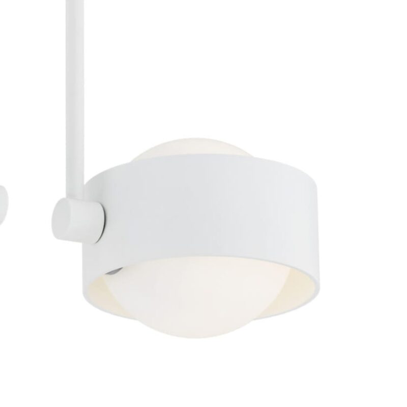 simo ip44 white ceiling lamp, semi flush, 2 light, 34cm width