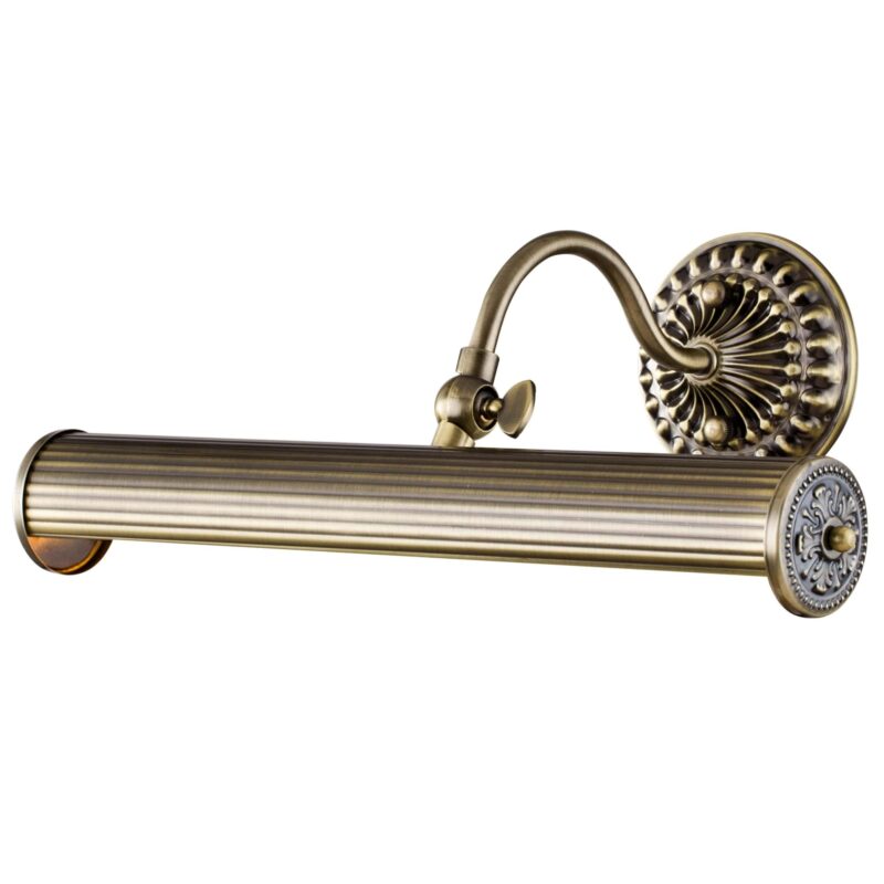 renoir bronze picture lamp, 2 light, metal, 35.9cm wide